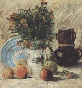 Vincent Van Gogh Vase with Flowers Coffeepot and Fruit (nn04) Sweden oil painting artist